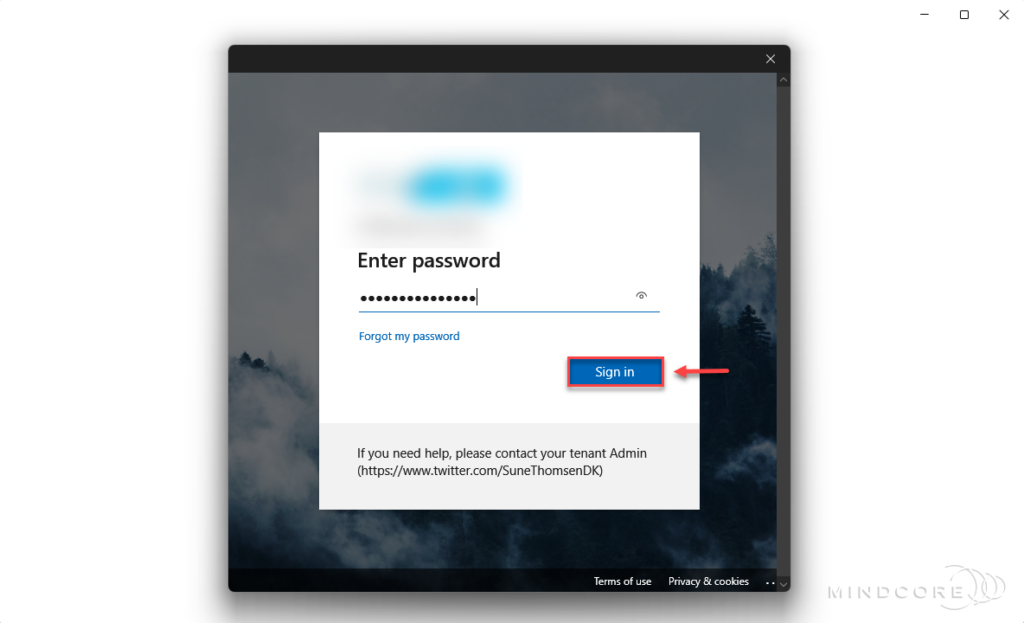 Windows 365 SSO Experience (Windows 365 App).
