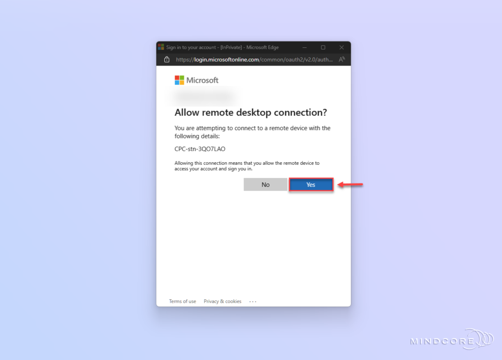 Windows 365 SSO Experience (Web Portal).