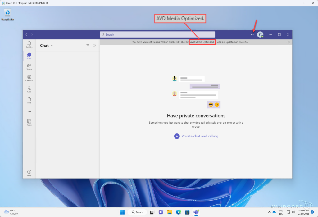Windows 365 - Teams Optimized