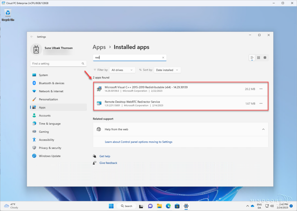 Windows 365 - Teams Optimization Components