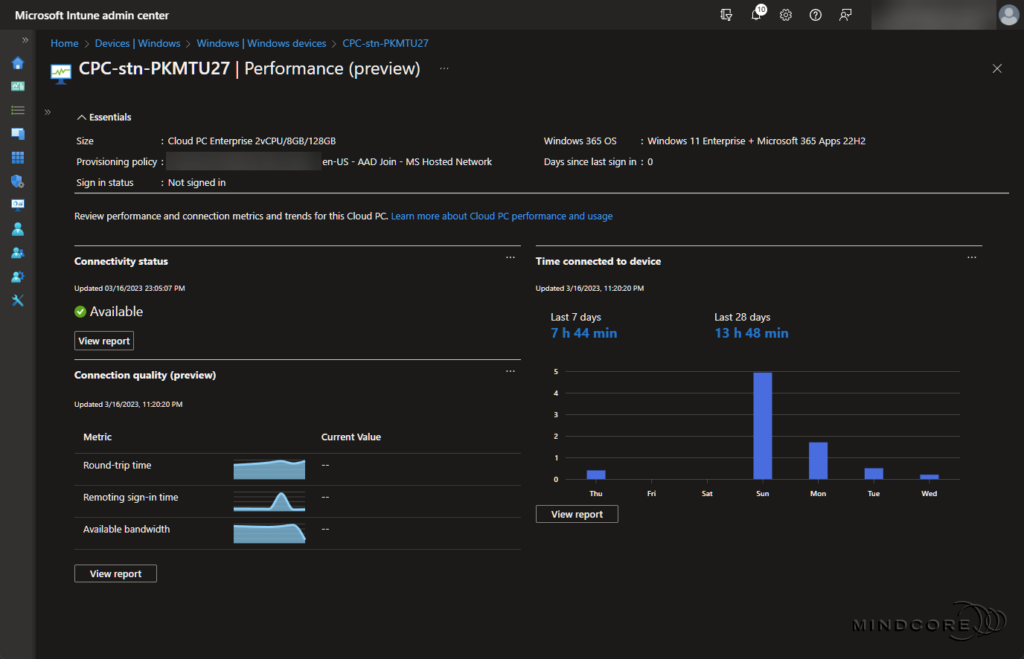 Cloud PC Performance (preview)