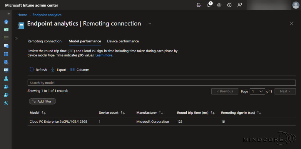 Remoting connection report