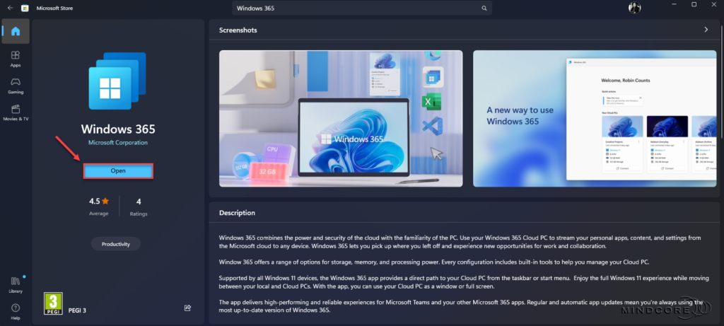 Windows 365 app - Microsoft Store