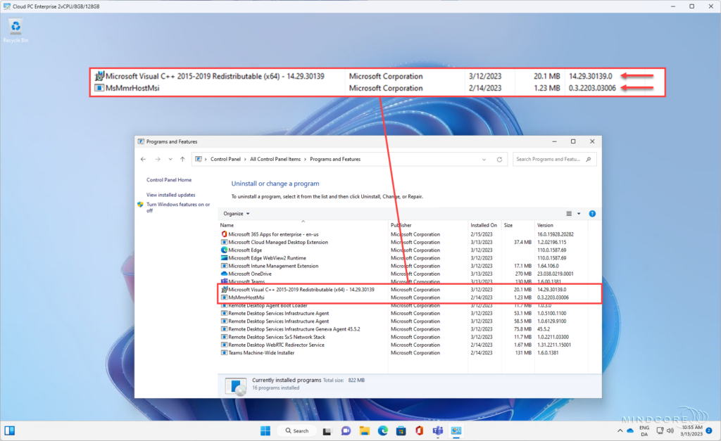 Windows 365 - Old components.