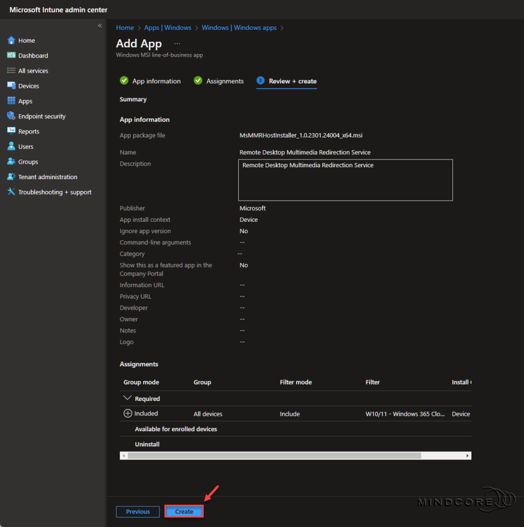 Microsoft Intune - App deployment