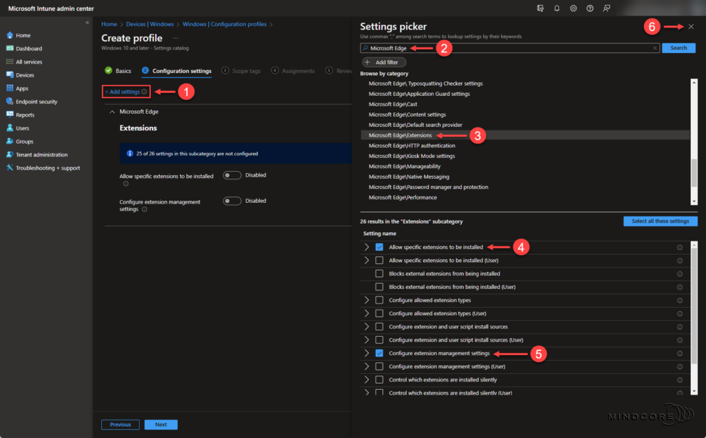 Microsoft Intune - Edge Policy