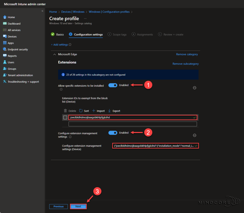 Microsoft Intune - Edge Policy